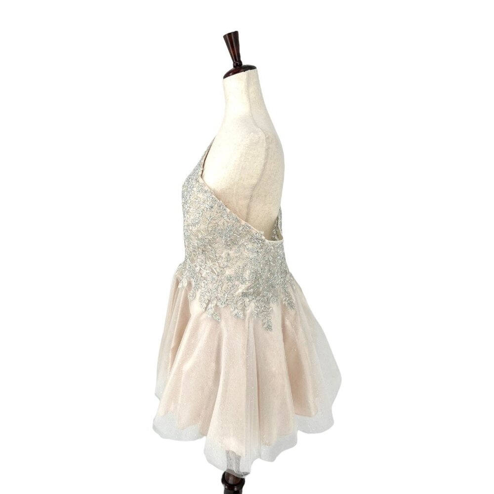 Nox Anabel One Shoulder Embroidered Mini Dress | 16 - Picture 3 of 9